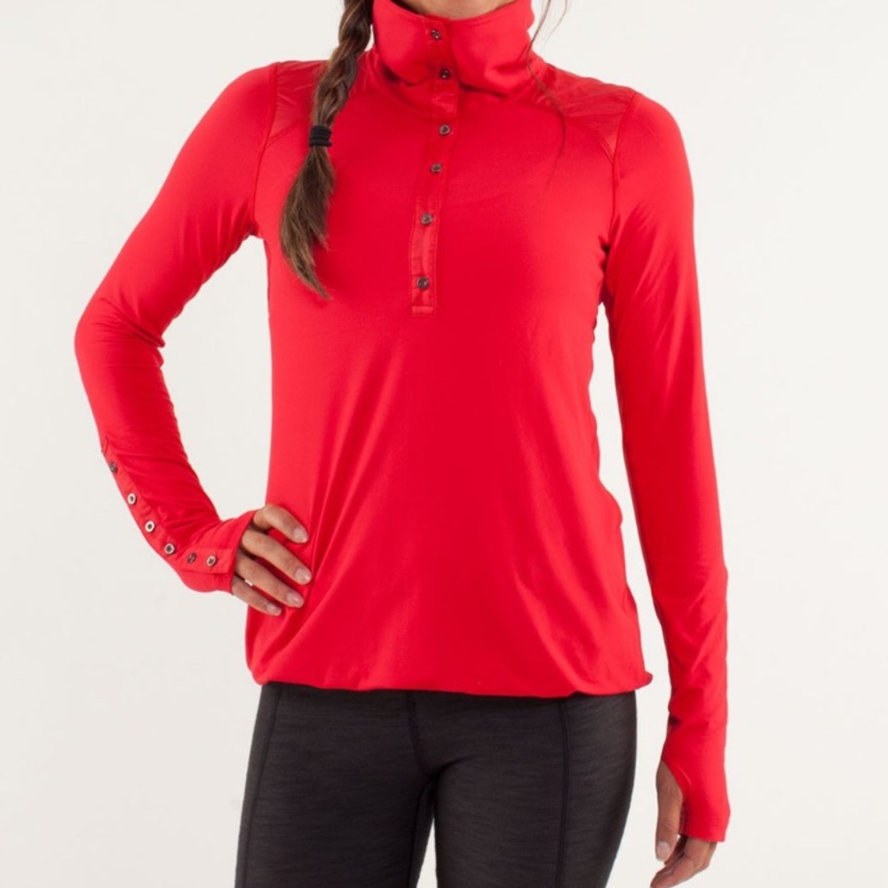 Lululemon Pedal Power Long Sleeve in Currant